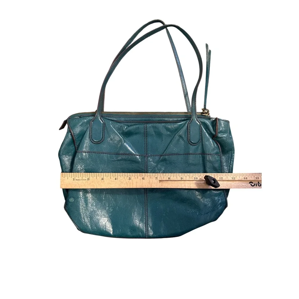 Hobo International Shoulder Bag Womens‎ Large Teal Leather Zip Top Tote